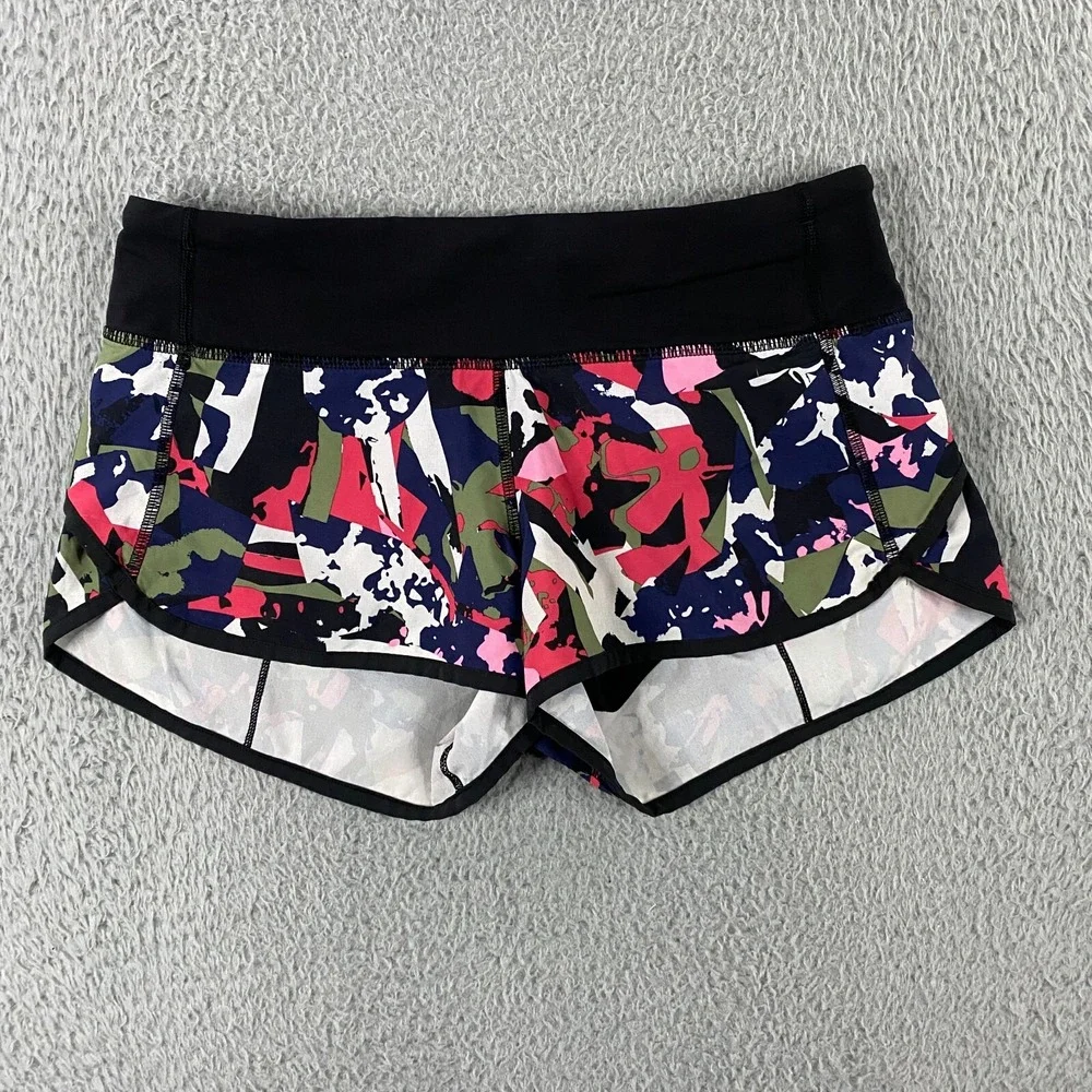Lululemon Speed Up Short Womens 4 Swift Ultra Running Pop Cut Boom Juice‎